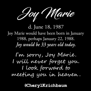 Joy Marie d. June 18, 1987